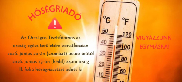 Hőségriasztás június 20. és 23. között