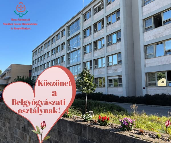 Köszönet érkezett Belgyógyászati osztályunk munkatársainak!
