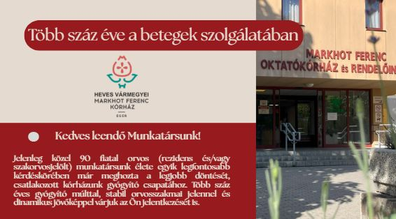 Rezidens ösztöndíj és szakmai fejlődési lehetőségek a kórházunkban